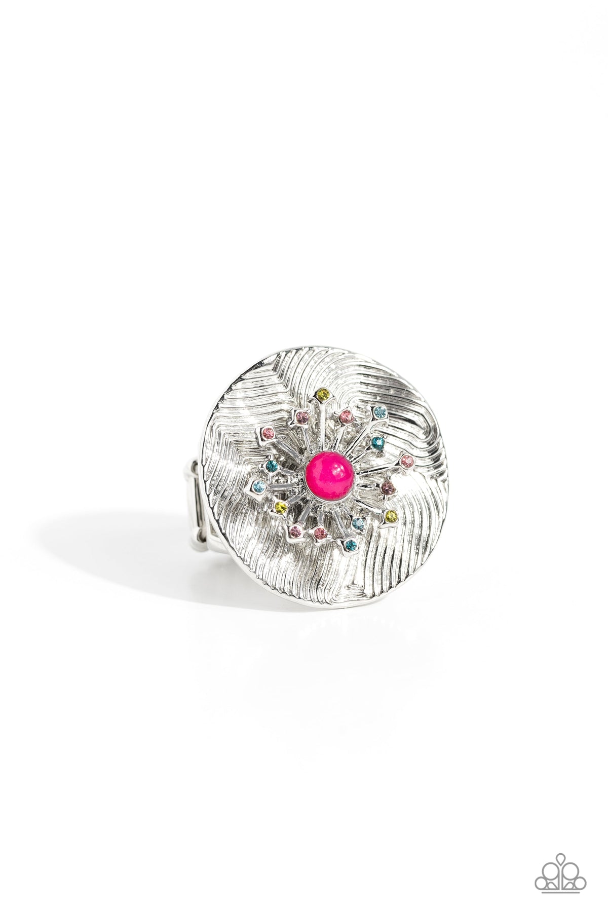 Seriously SUNBURST Pink Ring - Paparazzi Accessories- lightbox - CarasShop.com - $5 Jewelry by Cara Jewels