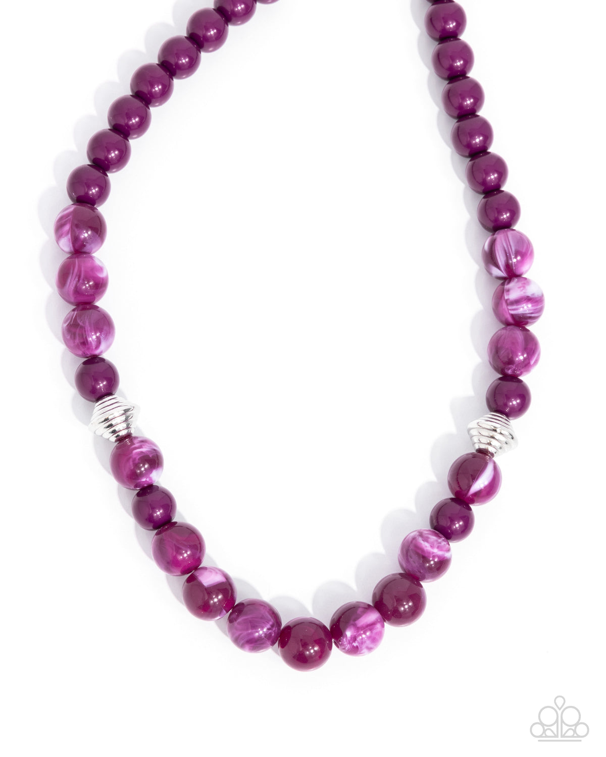 Showroom Swirl Purple Necklace - Paparazzi Accessories- lightbox - CarasShop.com - $5 Jewelry by Cara Jewels