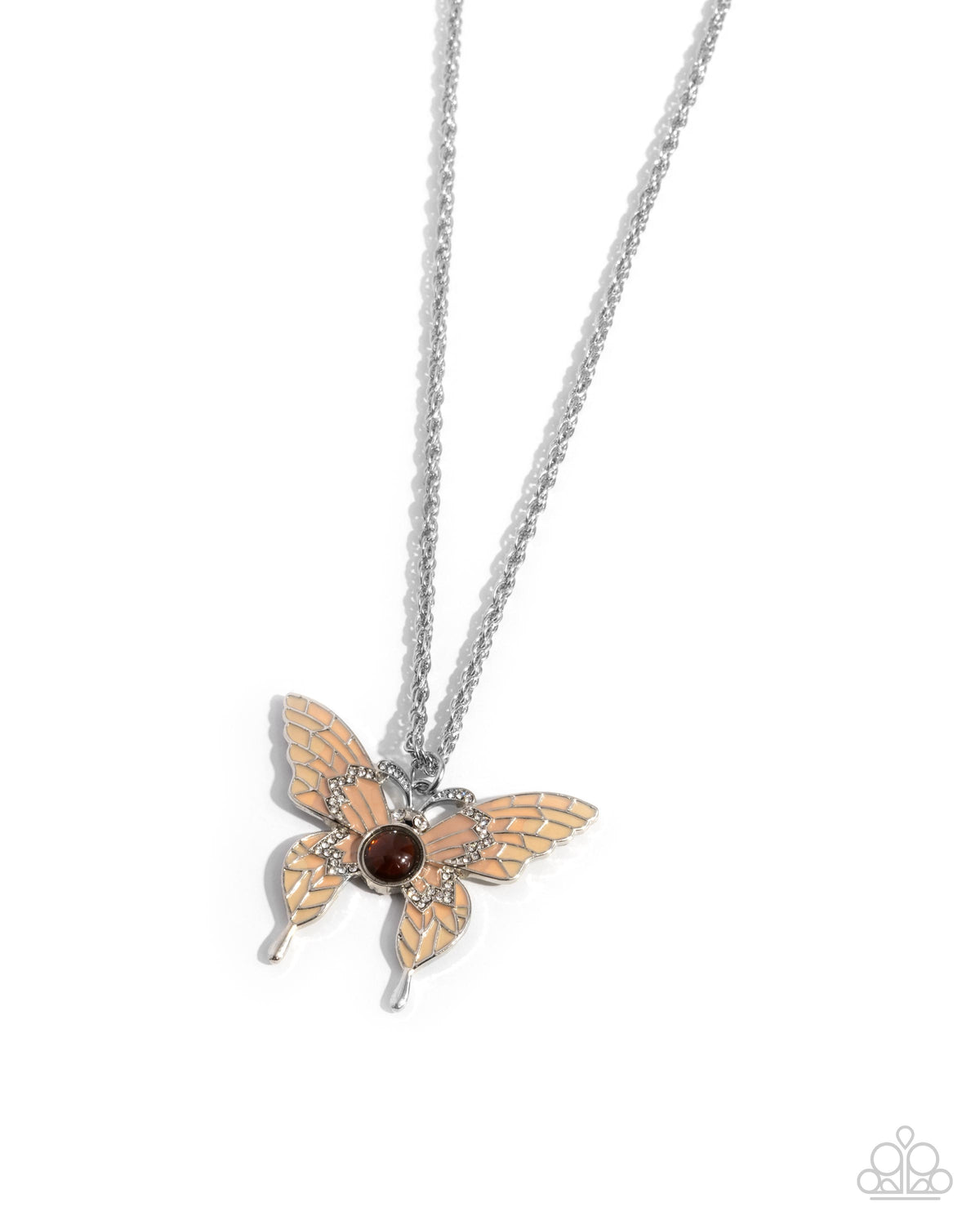 Showstopping Shuttle Brown Butterfly Necklace - Paparazzi Accessories- lightbox - CarasShop.com - $5 Jewelry by Cara Jewels