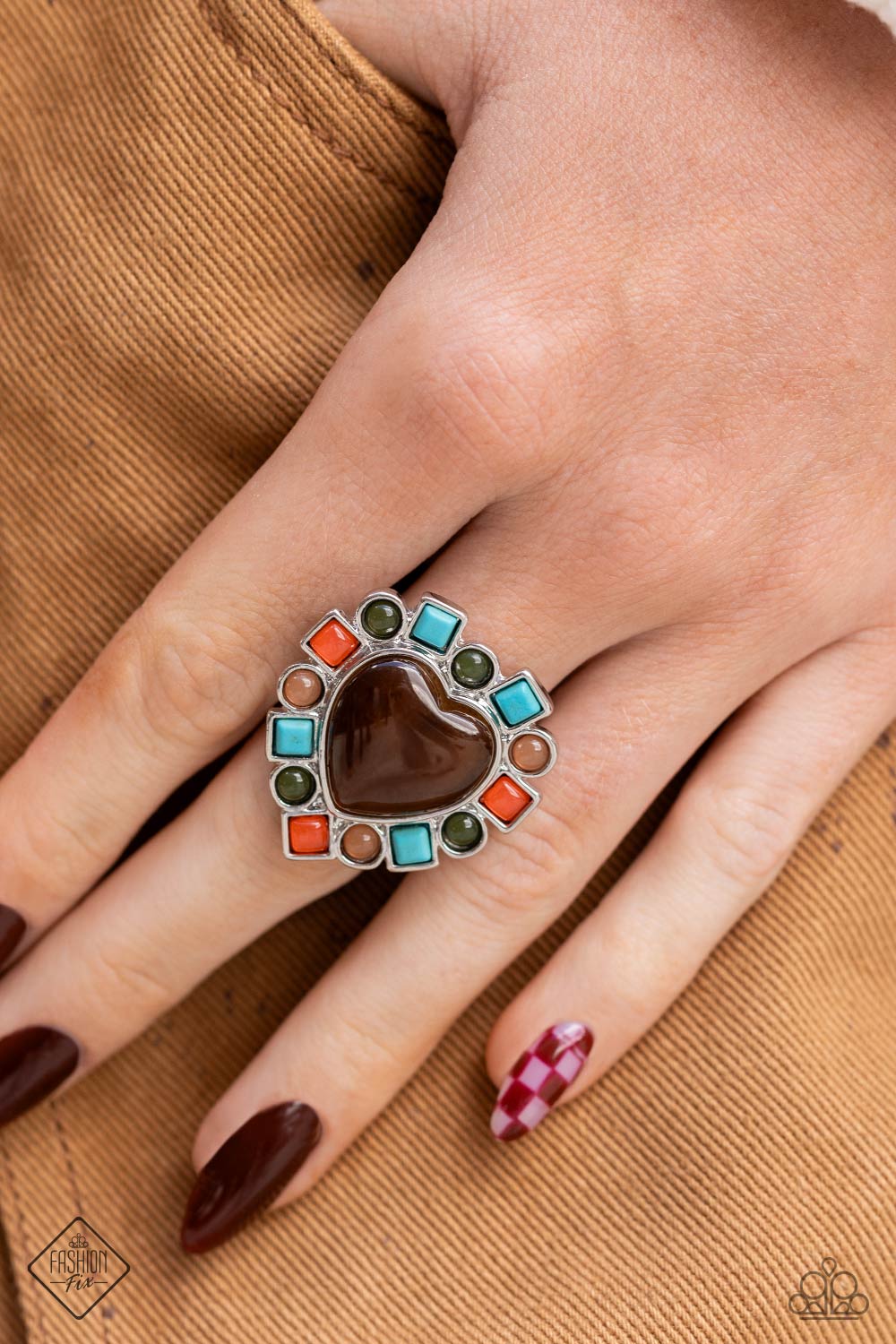 Simply Santa Fe Set - December 2023 - Paparazzi Accessories- Ring - CarasShop.com - $5 Jewelry by Cara Jewels