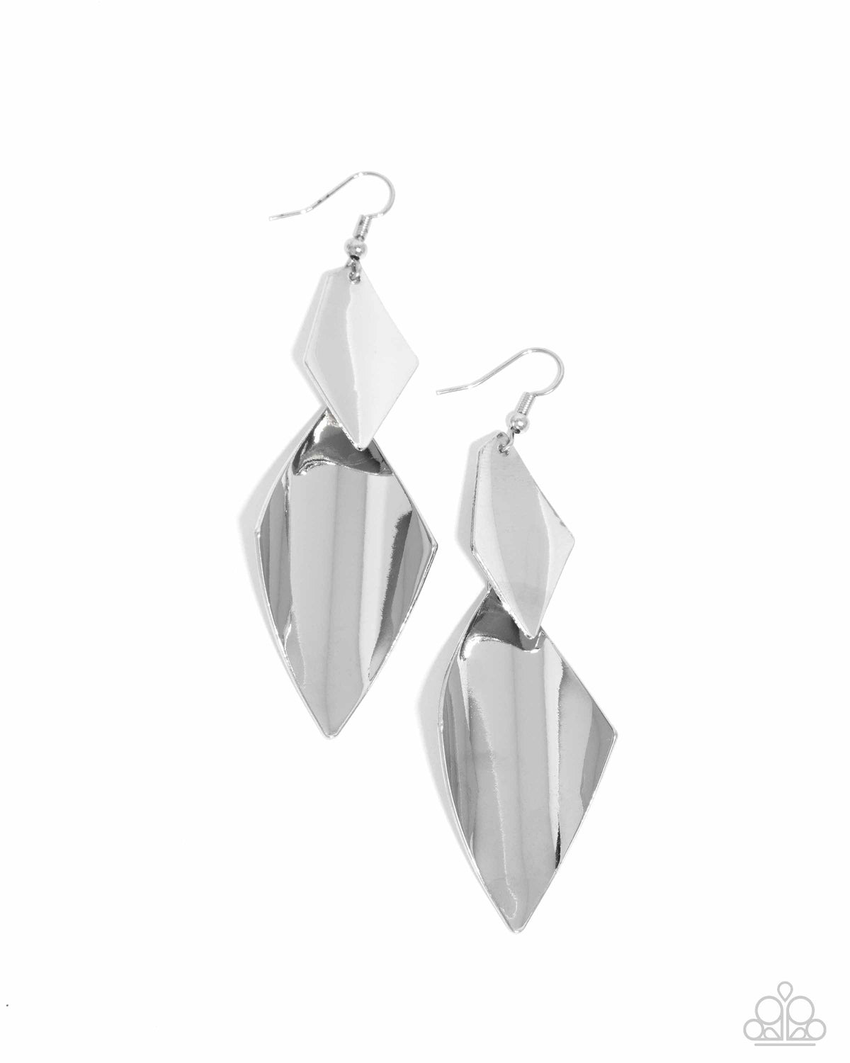 Skillfully Sheared Silver Earrings - Paparazzi Accessories- lightbox - CarasShop.com - $5 Jewelry by Cara Jewels