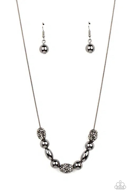 Space Glam Black Necklace - Paparazzi Accessories- lightbox - CarasShop.com - $5 Jewelry by Cara Jewels