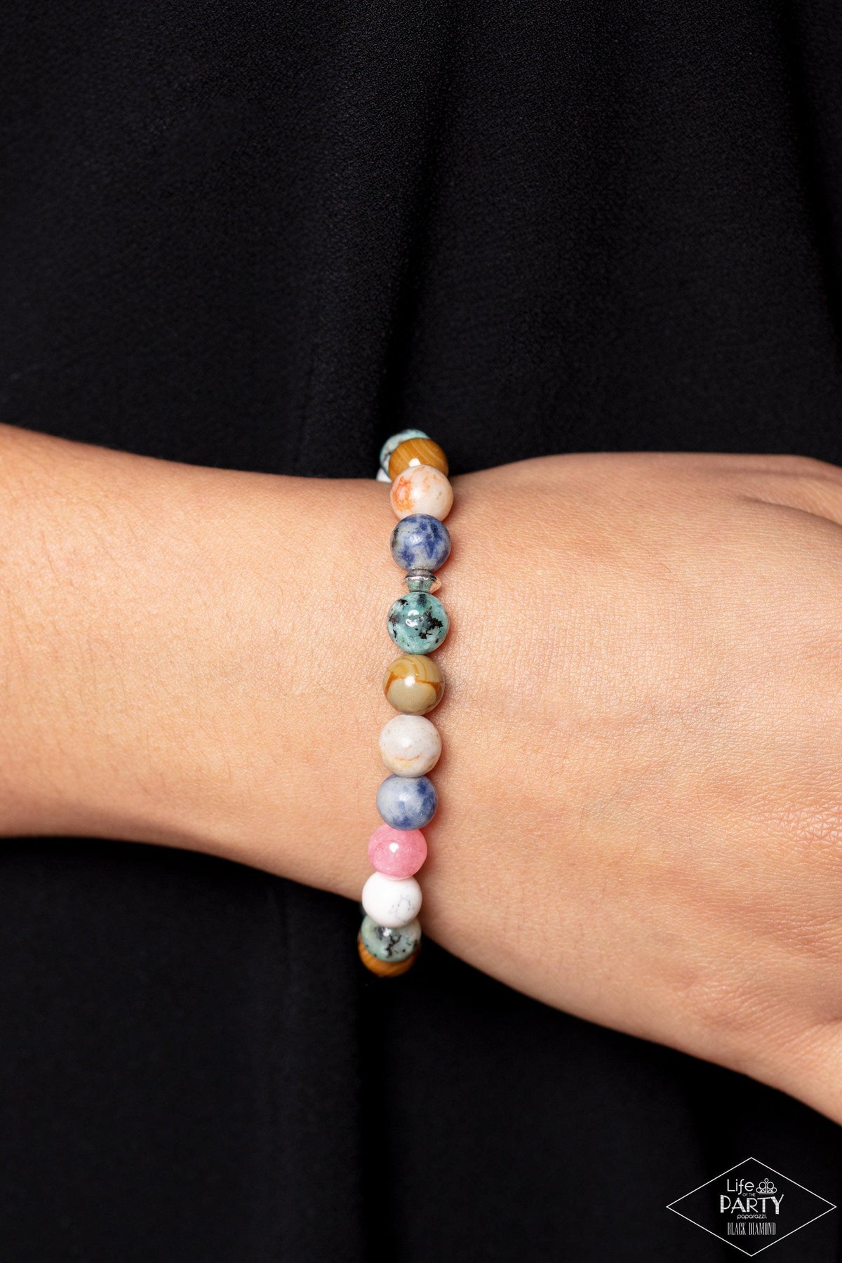 Stone Chakra Multi Stone Bracelet - Paparazzi Accessories-on model - CarasShop.com - $5 Jewelry by Cara Jewels