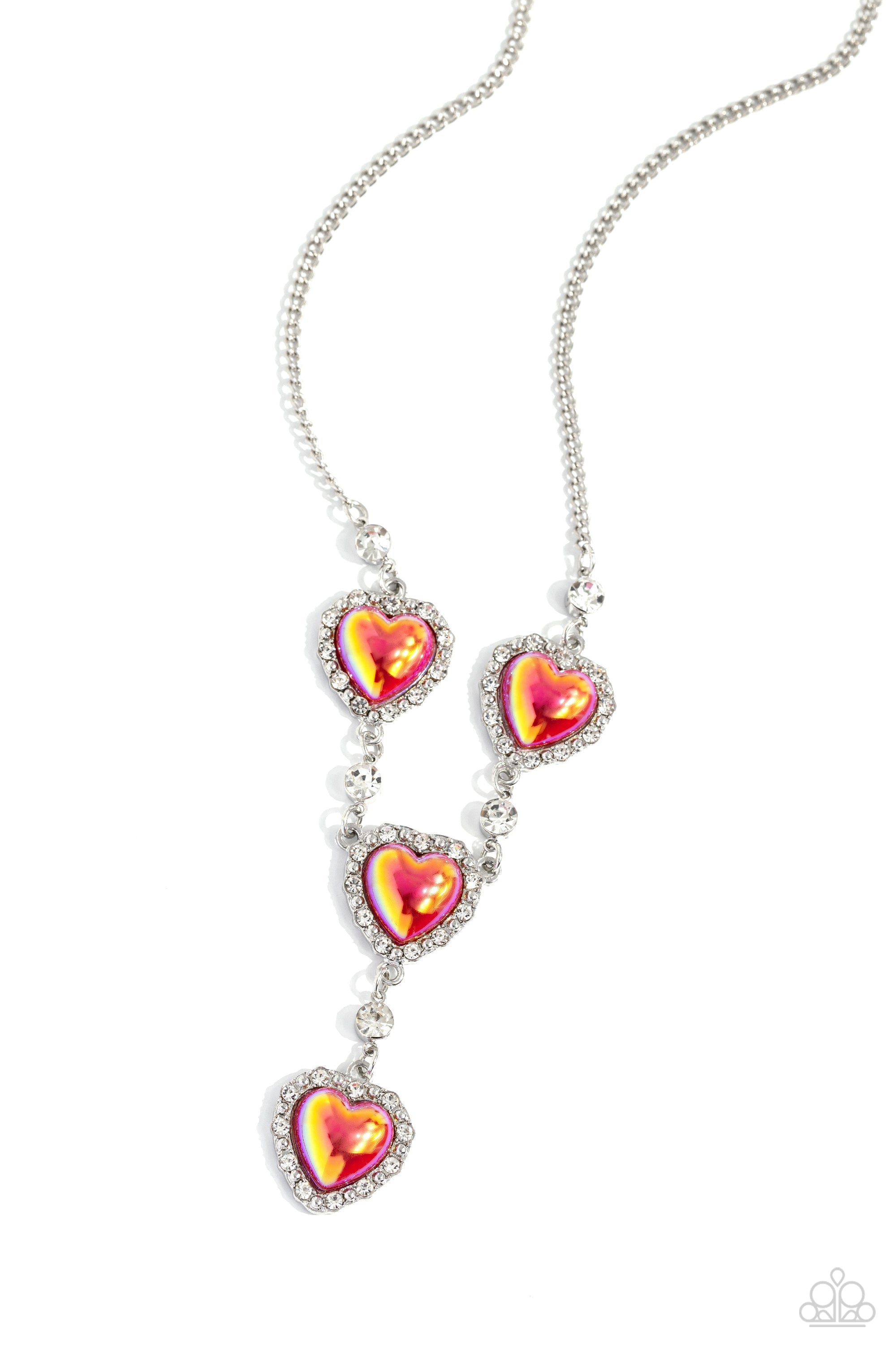 Stuck On You Red Heart Necklace - Paparazzi Accessories- lightbox - CarasShop.com - $5 Jewelry by Cara Jewels