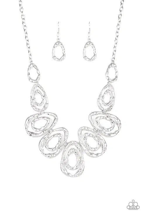 Terra Couture Silver Necklace - Paparazzi Accessories- lightbox - CarasShop.com - $5 Jewelry by Cara Jewels