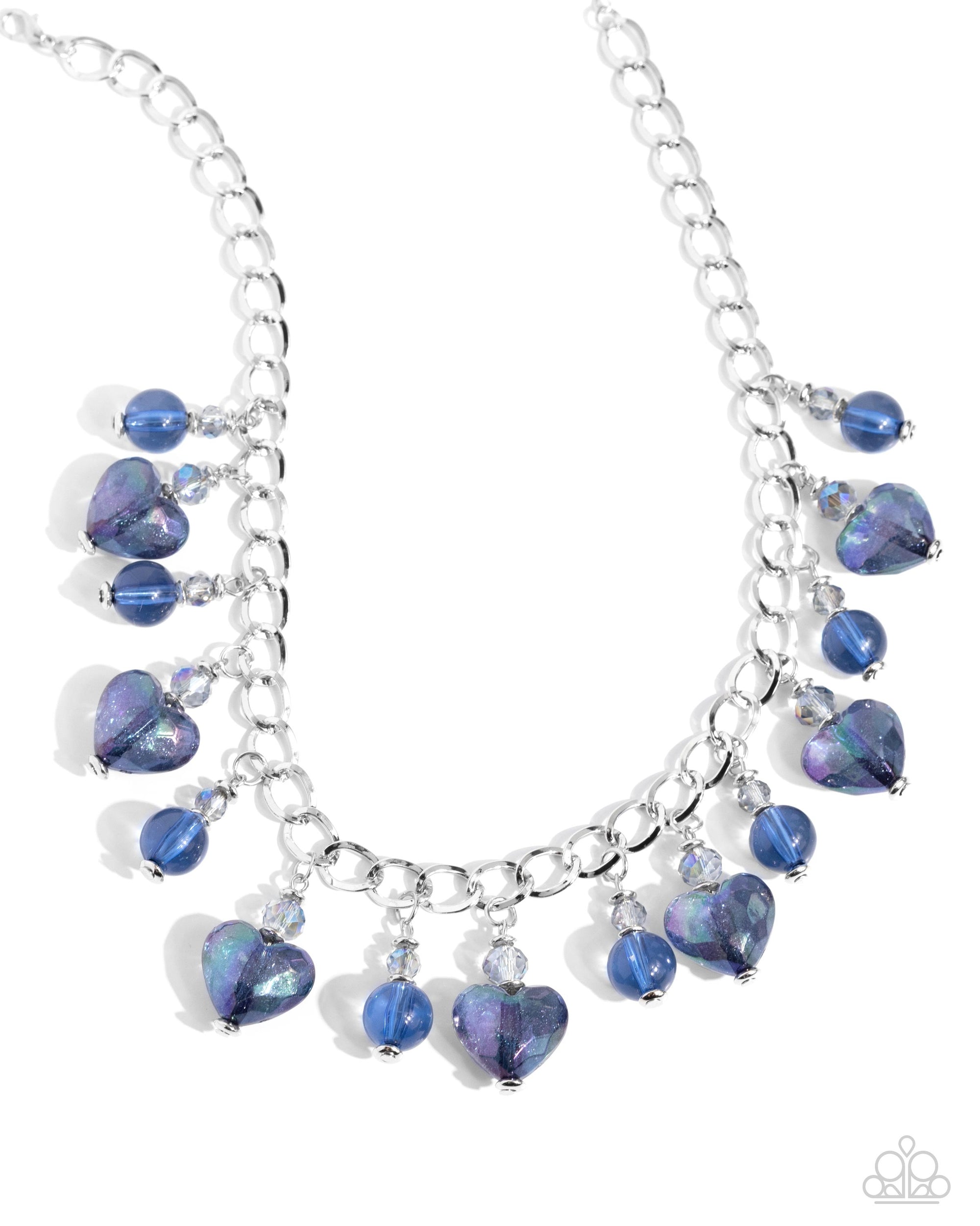 The Best HEART Blue Necklace - Paparazzi Accessories- lightbox - CarasShop.com - $5 Jewelry by Cara Jewels