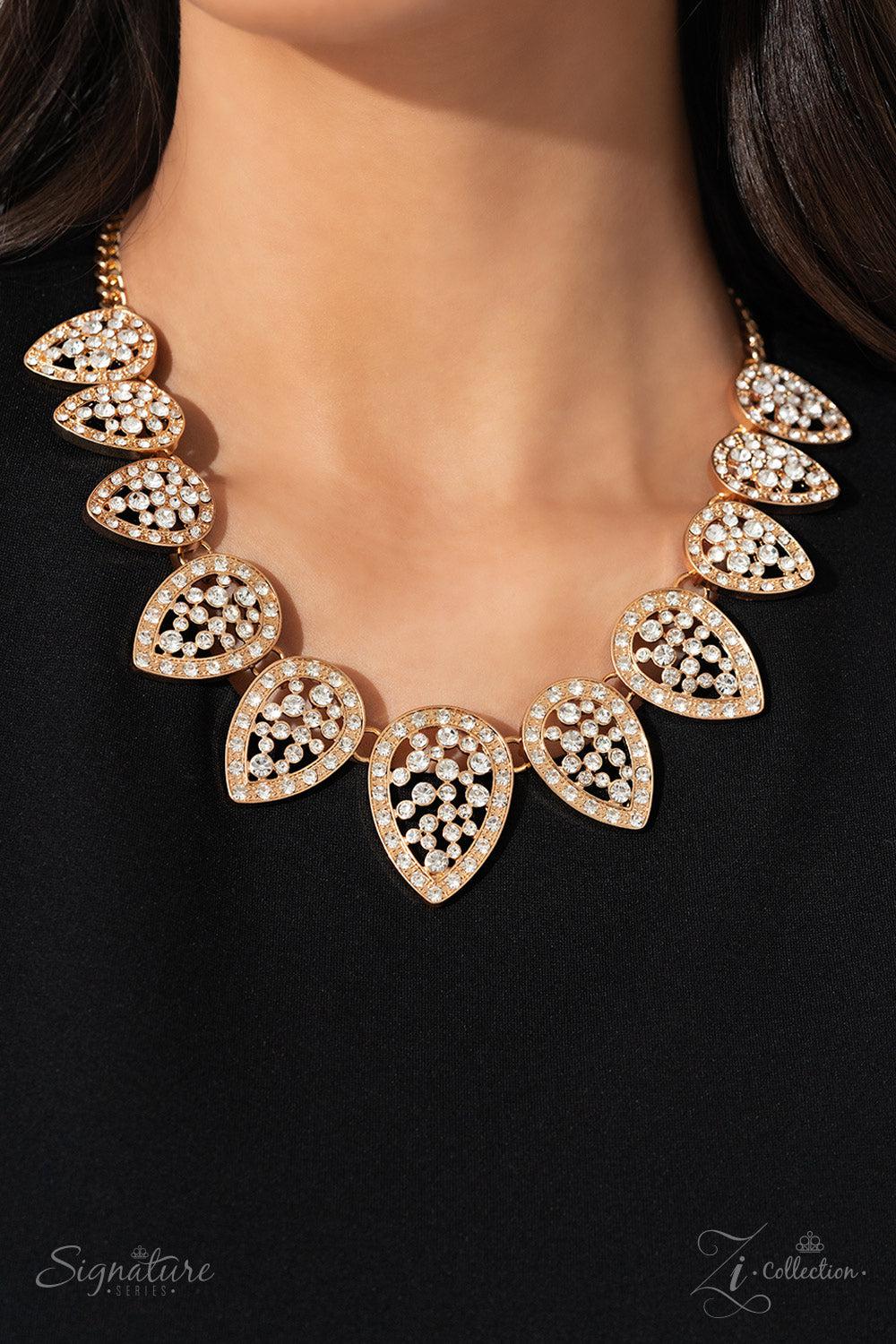 The Cody 2023 Zi Signature Collection Necklace - Paparazzi Accessories-on model - CarasShop.com - $5 Jewelry by Cara Jewels