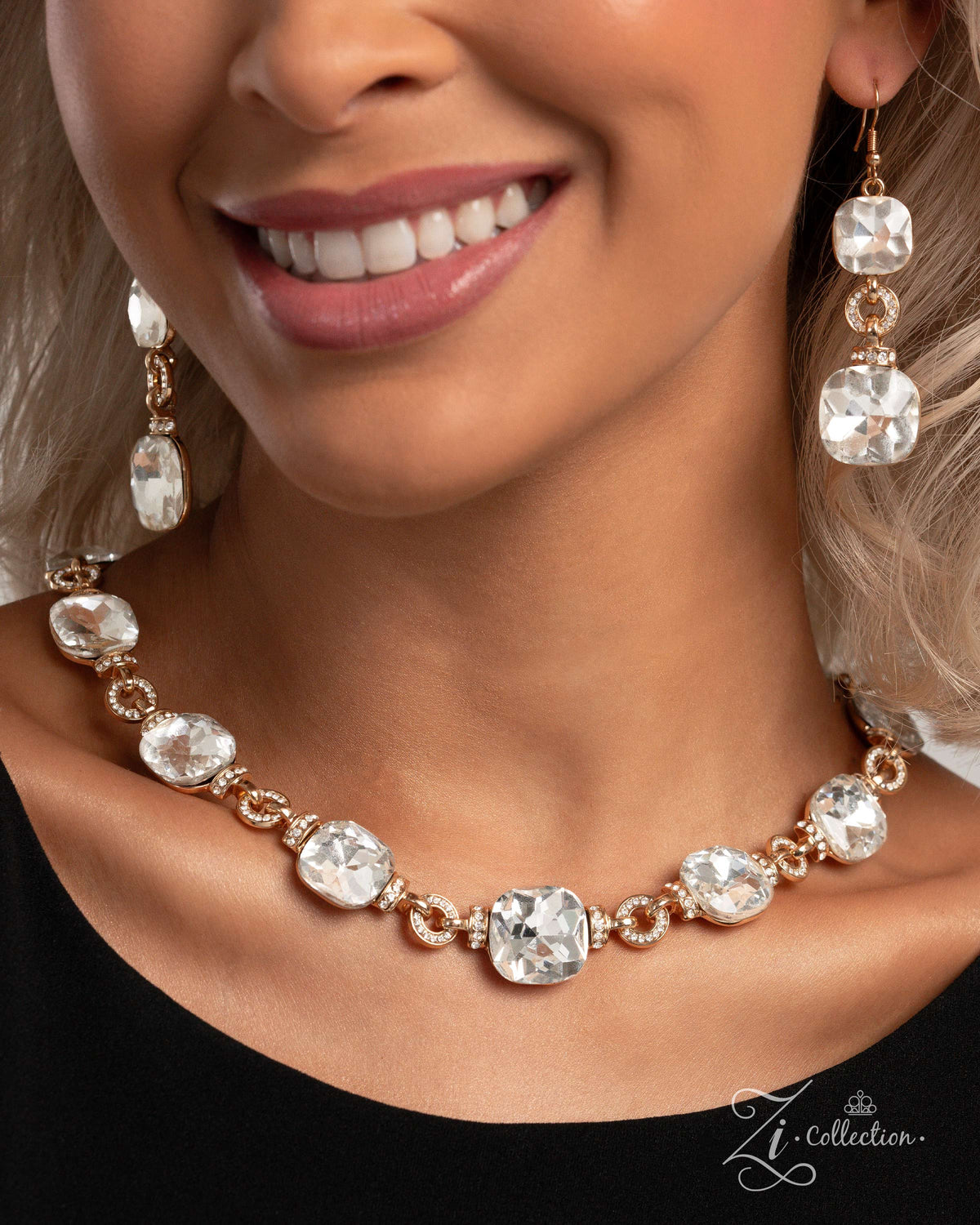 The Crystal 2024 Zi Signature Collection Necklace - Paparazzi Accessories-on model - CarasShop.com - $5 Jewelry by Cara Jewels