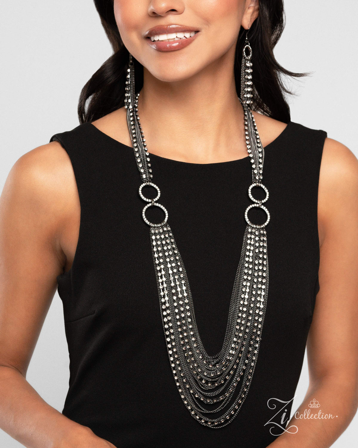 The Janet 2024 Zi Signature Collection Necklace - Paparazzi Accessories-on model - CarasShop.com - $5 Jewelry by Cara Jewels