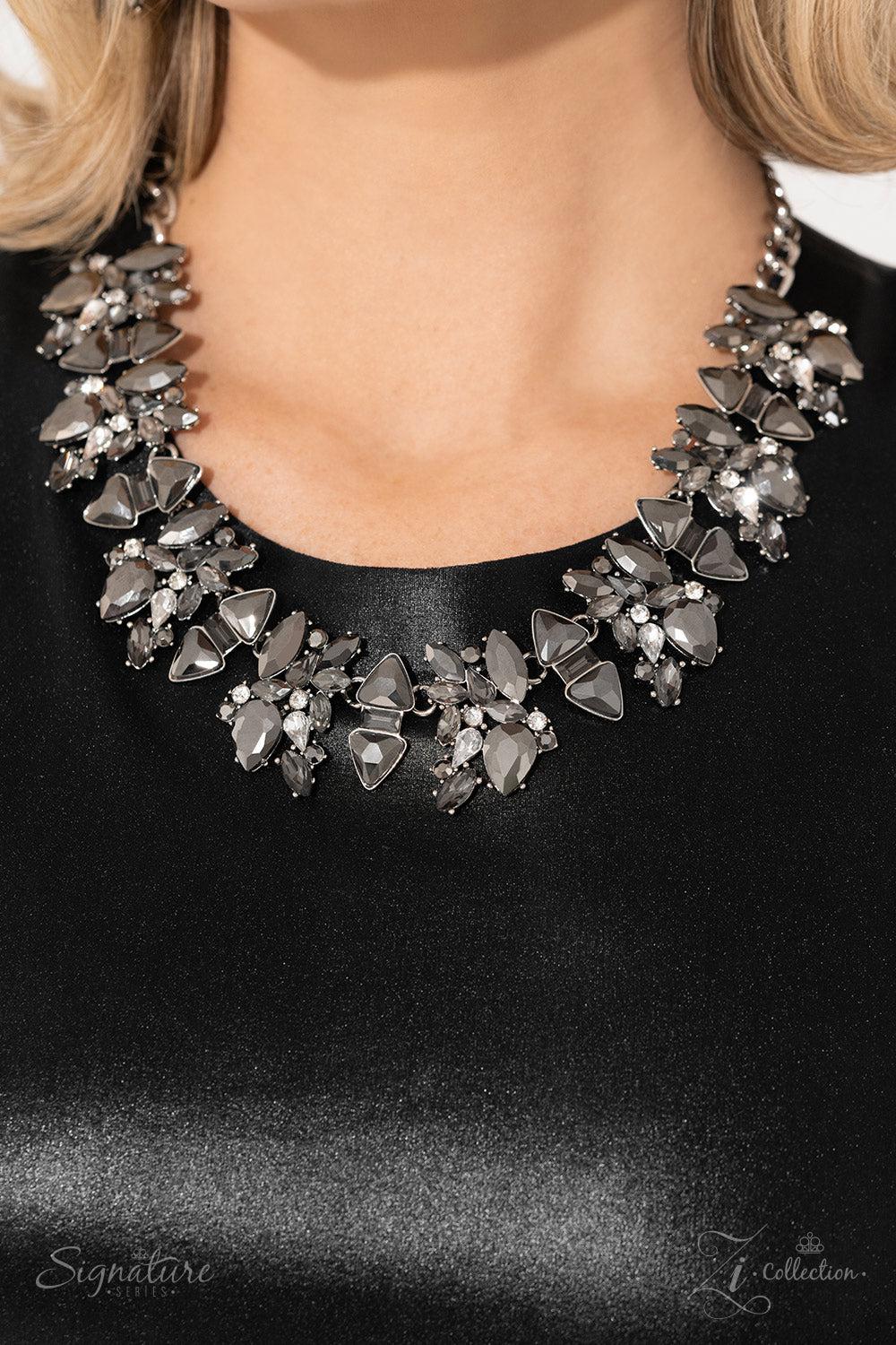 The JJ 2023 Zi Signature Collection Necklace - Paparazzi Accessories-on model - CarasShop.com - $5 Jewelry by Cara Jewels