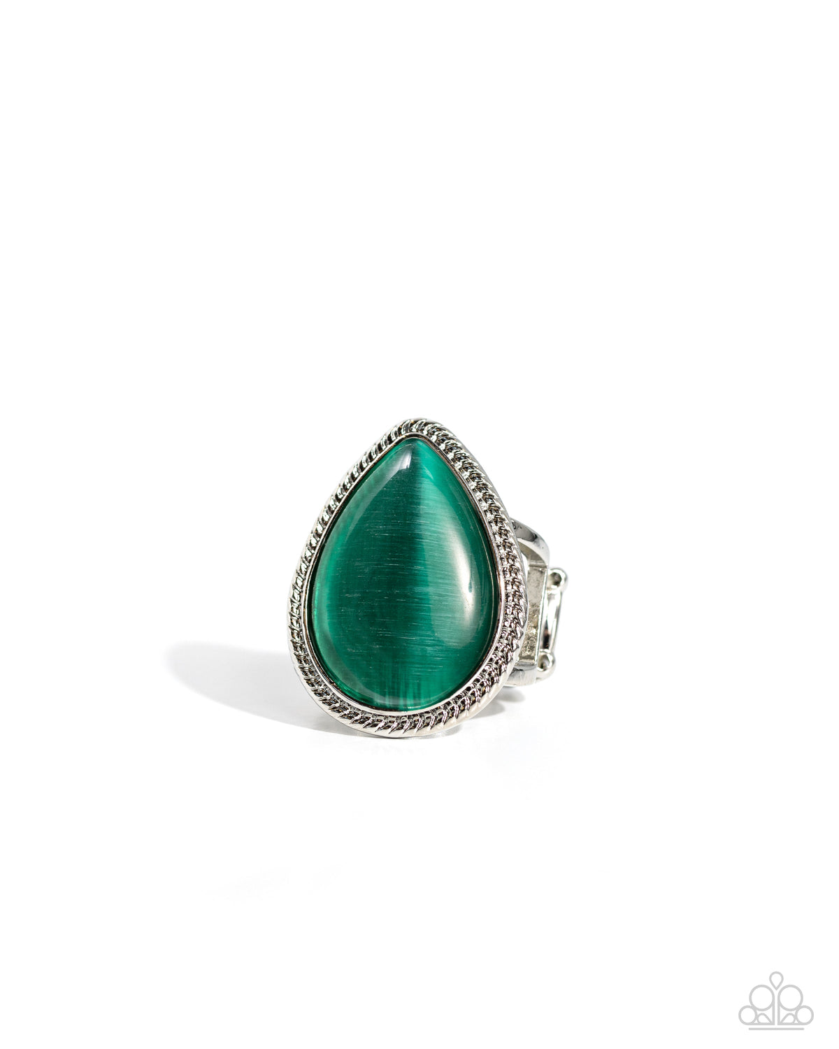 The Rain in MAINE Green Cat&#39;s Eye Stone Ring - Paparazzi Accessories- lightbox - CarasShop.com - $5 Jewelry by Cara Jewels