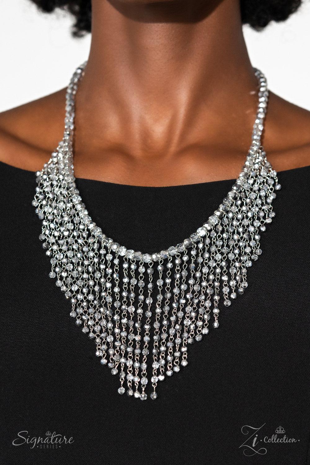 The Stephanie 2023 Zi Signature Collection Necklace - Paparazzi Accessories-on model - CarasShop.com - $5 Jewelry by Cara Jewels