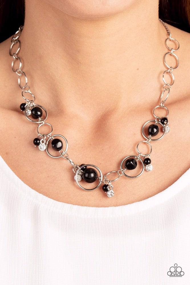 Think of the POSH-ibilities! Black Necklace - Paparazzi Accessories-on model - CarasShop.com - $5 Jewelry by Cara Jewels