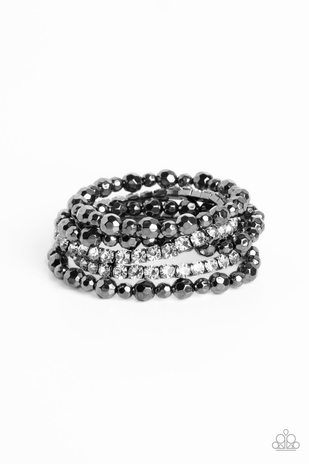 Top Notch Twinkle Black Bracelet - Paparazzi Accessories- lightbox - CarasShop.com - $5 Jewelry by Cara Jewels
