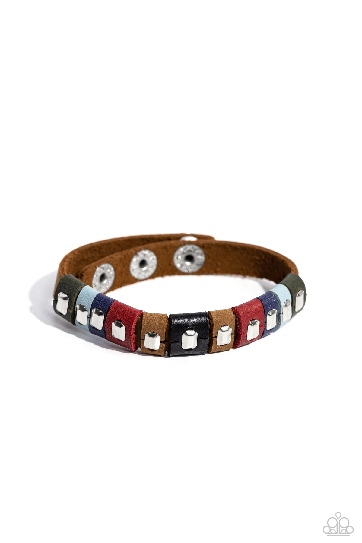 Unabashedly Urban Multi Leather Urban Bracelet - Paparazzi Accessories- lightbox - CarasShop.com - $5 Jewelry by Cara Jewels