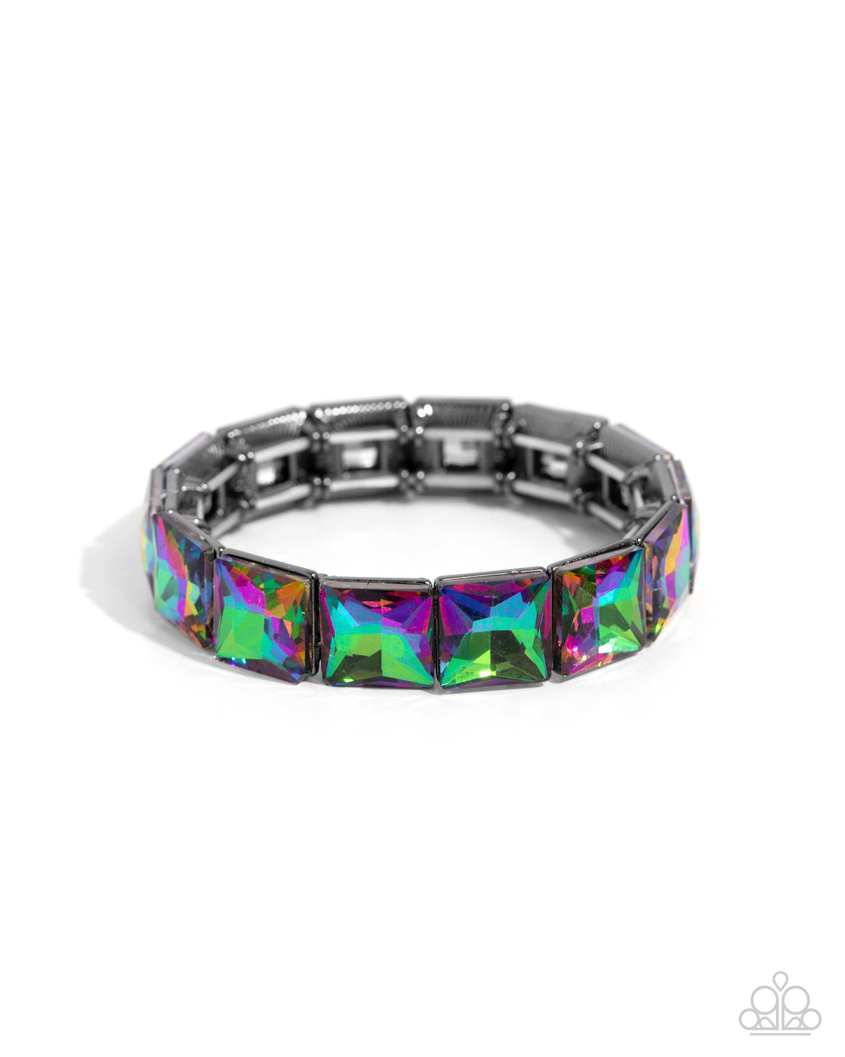 Upscale Funk Multi Oil Spill Gem Bracelet - Paparazzi Accessories- lightbox - CarasShop.com - $5 Jewelry by Cara Jewels