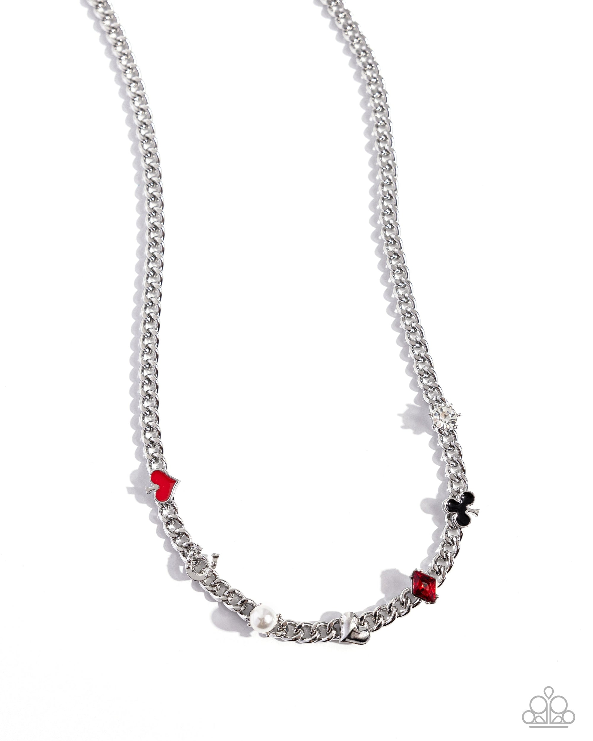 Vegas Vault Red Necklace - Paparazzi Accessories- lightbox - CarasShop.com - $5 Jewelry by Cara Jewels