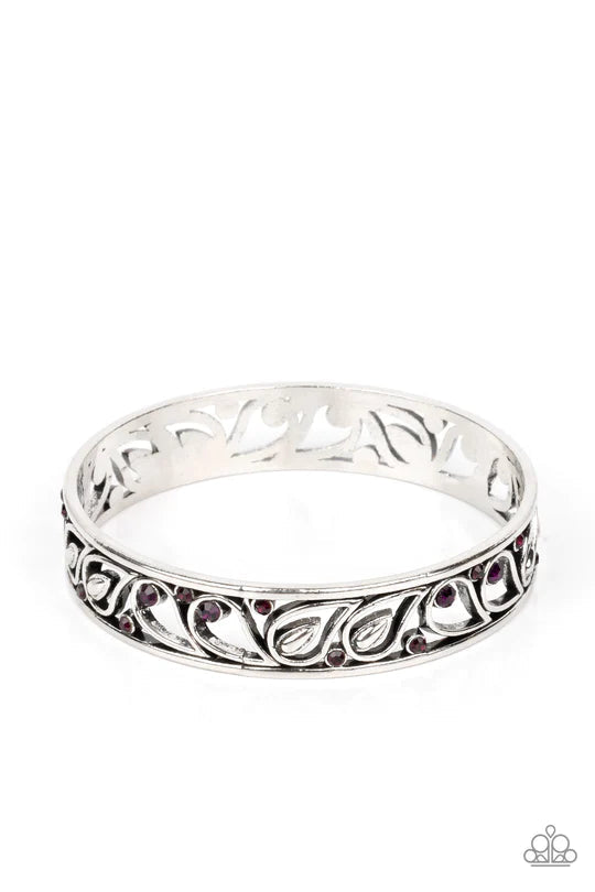 Versailles Villa Purple Bracelet - Paparazzi Accessories- lightbox - CarasShop.com - $5 Jewelry by Cara Jewels