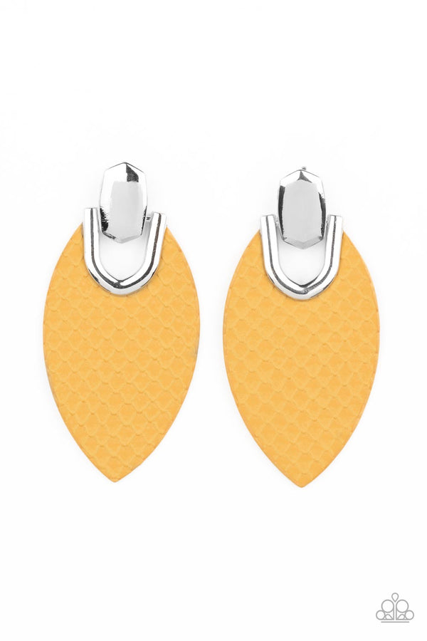 Leather paparazzi earrings Clearance