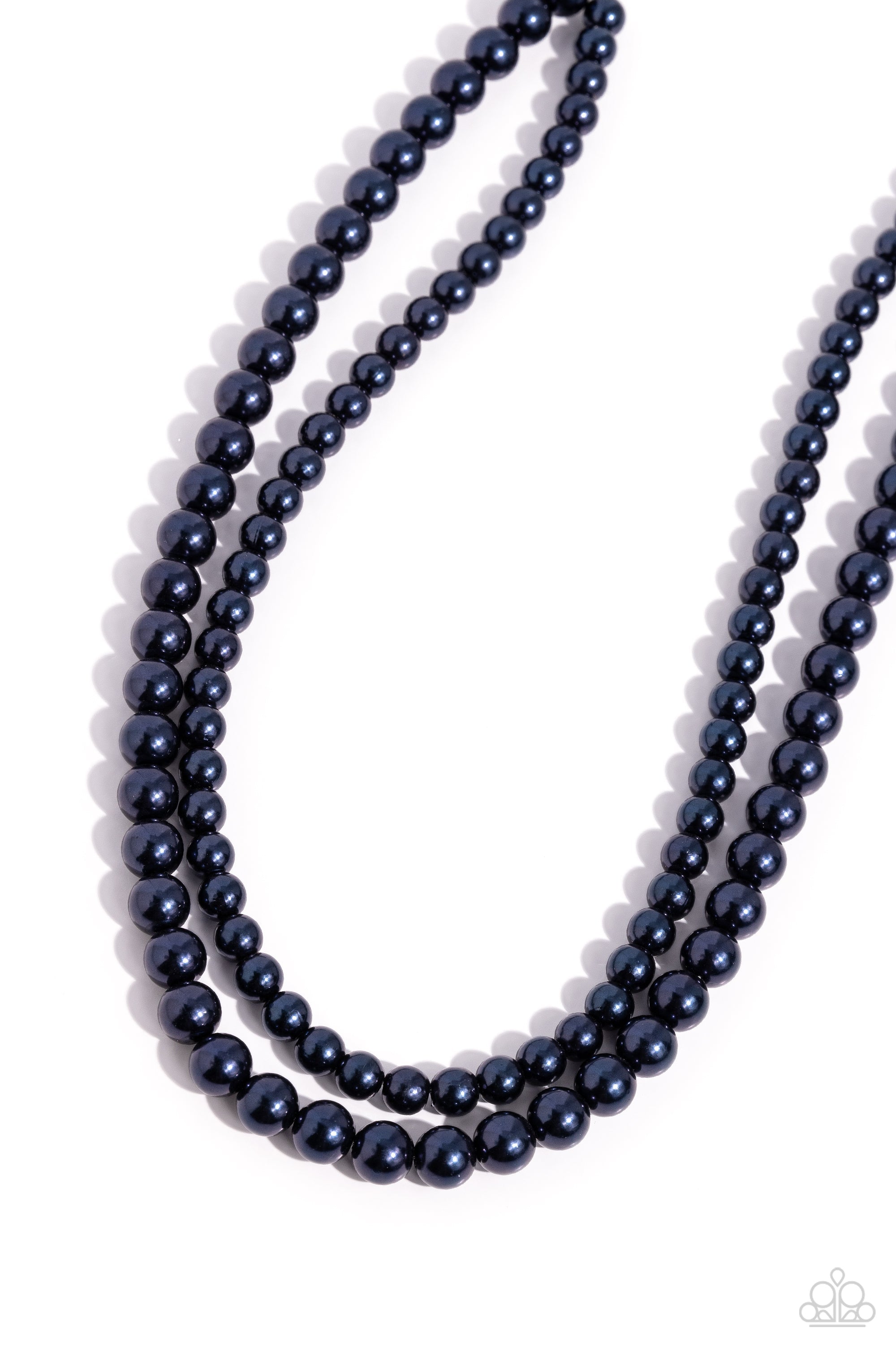 Woman Of The Century Blue Pearl Necklace - Paparazzi Accessories- lightbox - CarasShop.com - $5 Jewelry by Cara Jewels