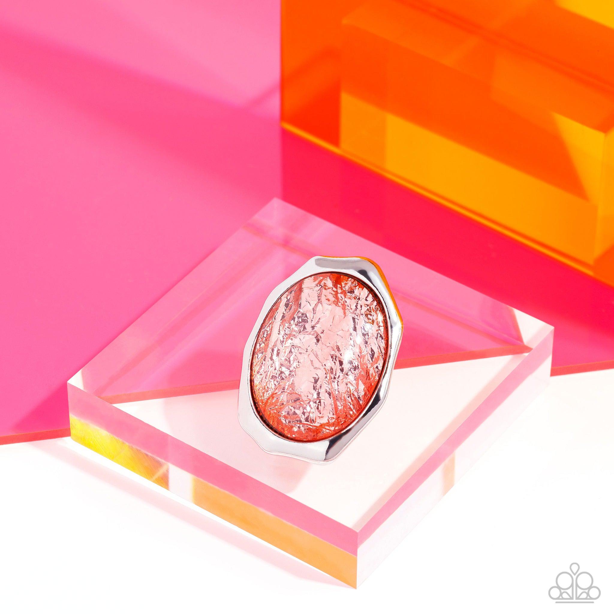 Paparazzi Wrapped Wardrobe Orange Ring