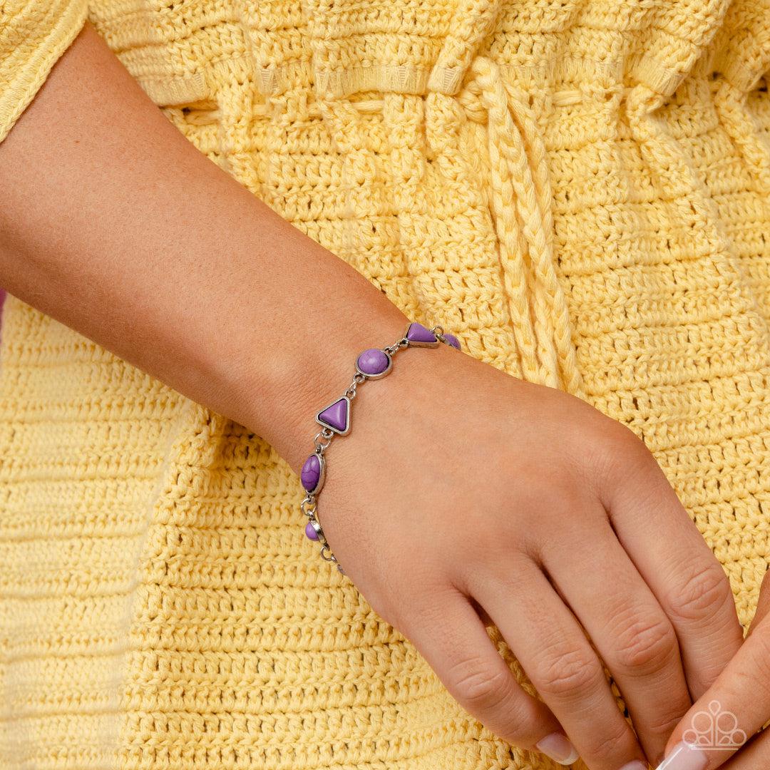 Quarry Quarrel Purple Stone Bracelet  - Paparazzi Accessories