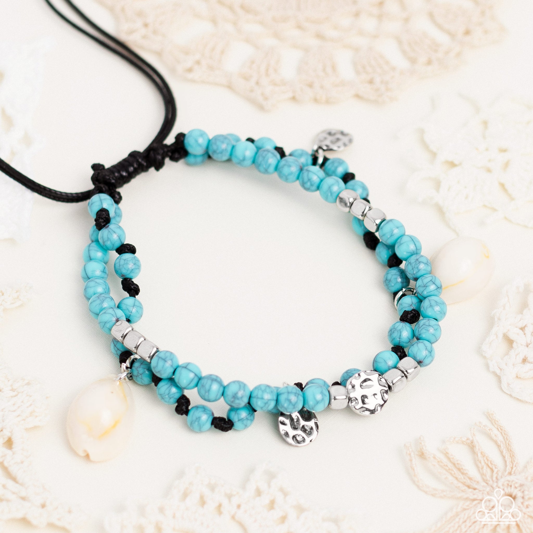 Paparazzi Buy and SHELL Blue Stone & Shell Anklet |CarasShop