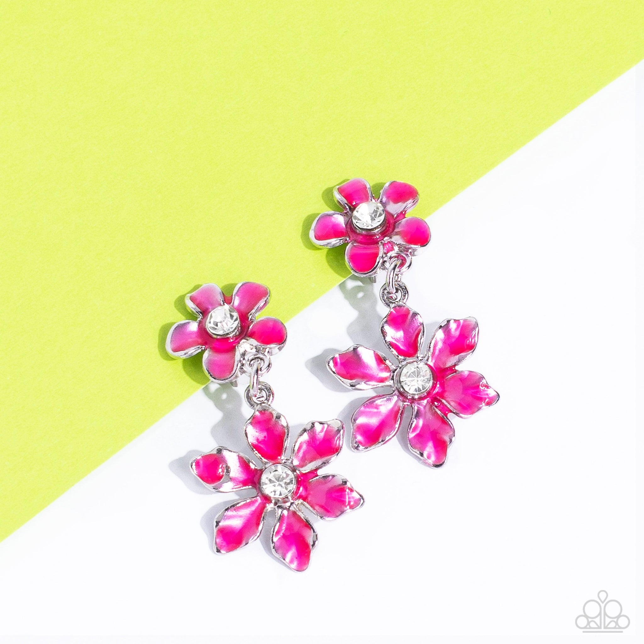  30-day stick-on Earring - Pink Poppy (S-4057)