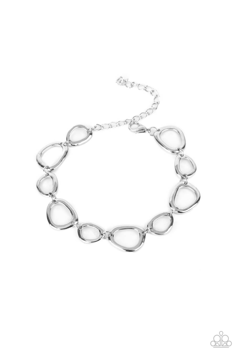 All That Mod Silver Bracelet - Paparazzi Accessories- lightbox - CarasShop.com - $5 Jewelry by Cara Jewels