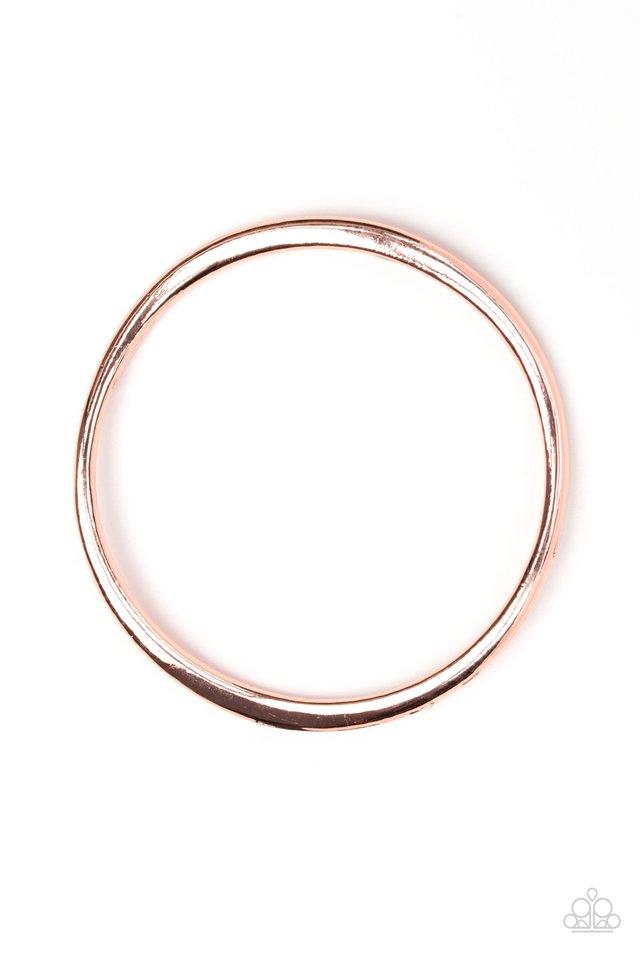 Awesomely Asymmetrical Copper Bangle Bracelet - Paparazzi Accessories - lightbox -CarasShop.com - $5 Jewelry by Cara Jewels
