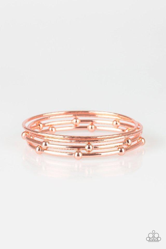 Beauty Basic Copper Bangle Bracelet Set - Paparazzi Accessories - lightbox -CarasShop.com - $5 Jewelry by Cara Jewels