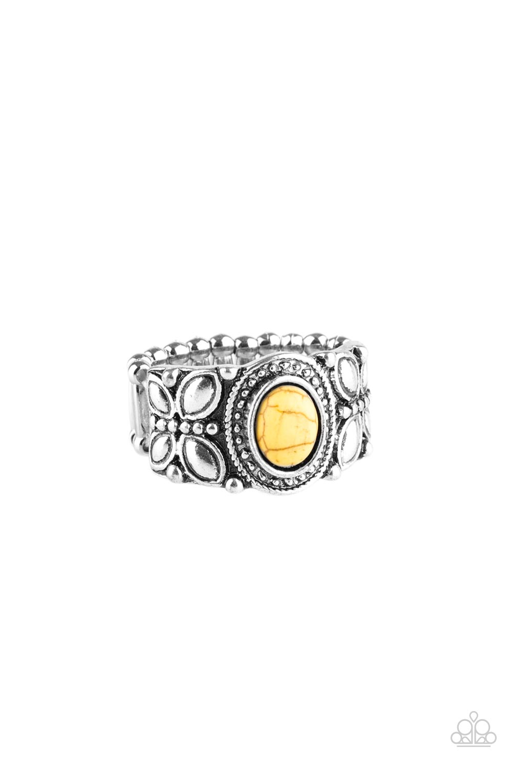 Butterfly Belle Yellow Stone Ring - Paparazzi Accessories