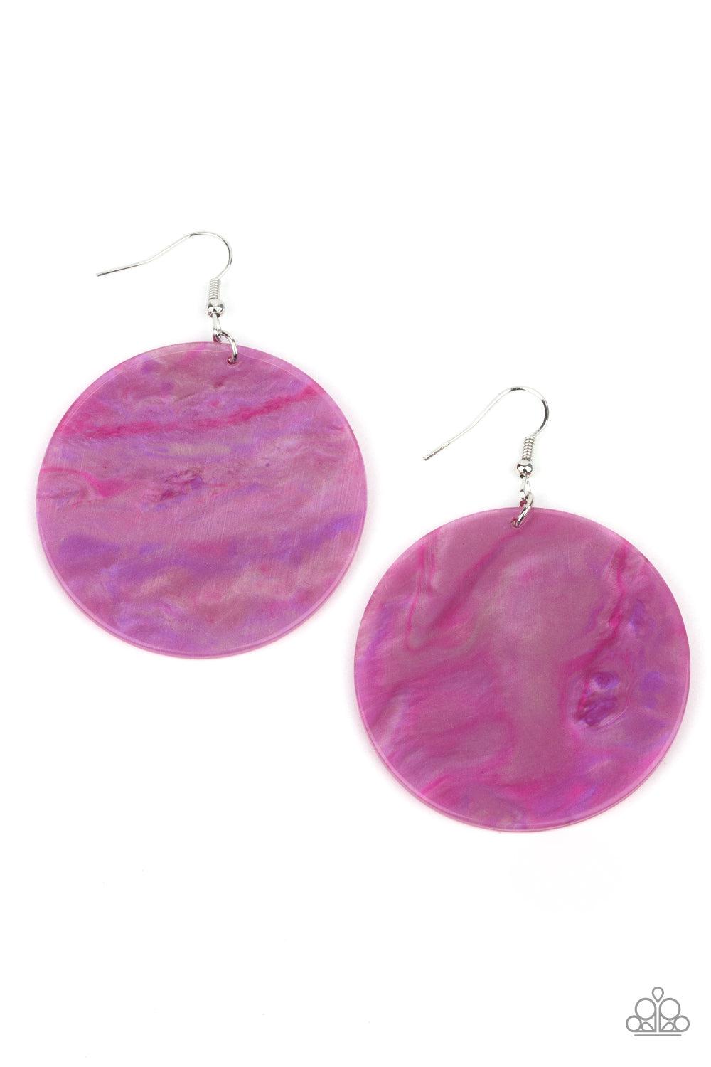 Pink Purple Acrylic Flip Flop Earrings, Earrings for Summer, Beach Earrings,  Cruise Earrings