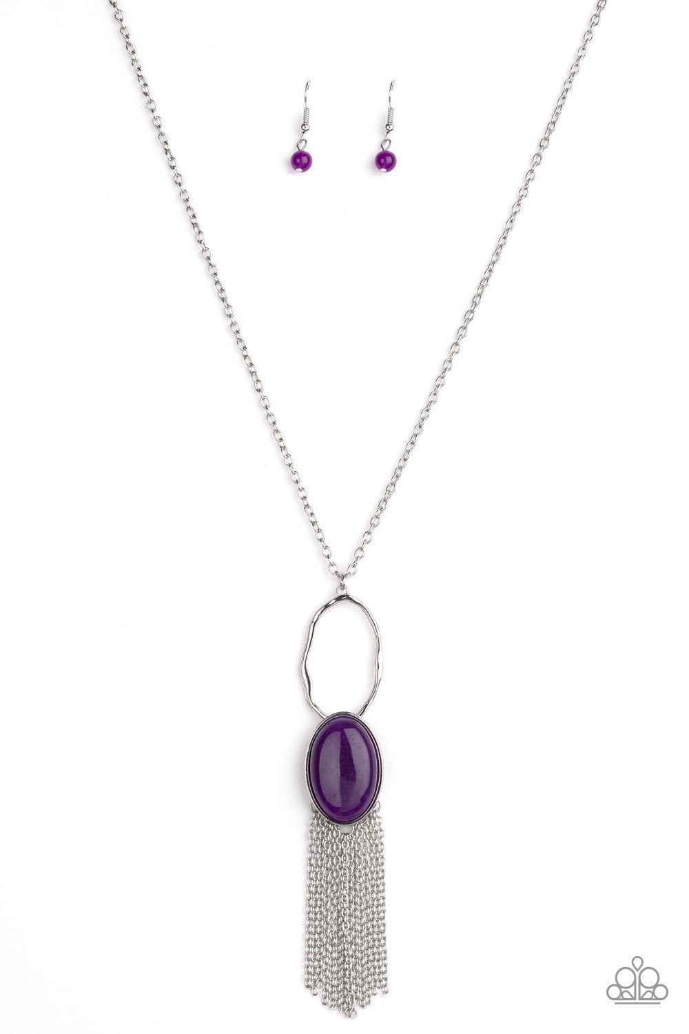 Dewy Desert Purple Stone Necklace - Paparazzi Accessories- lightbox - CarasShop.com - $5 Jewelry by Cara Jewels