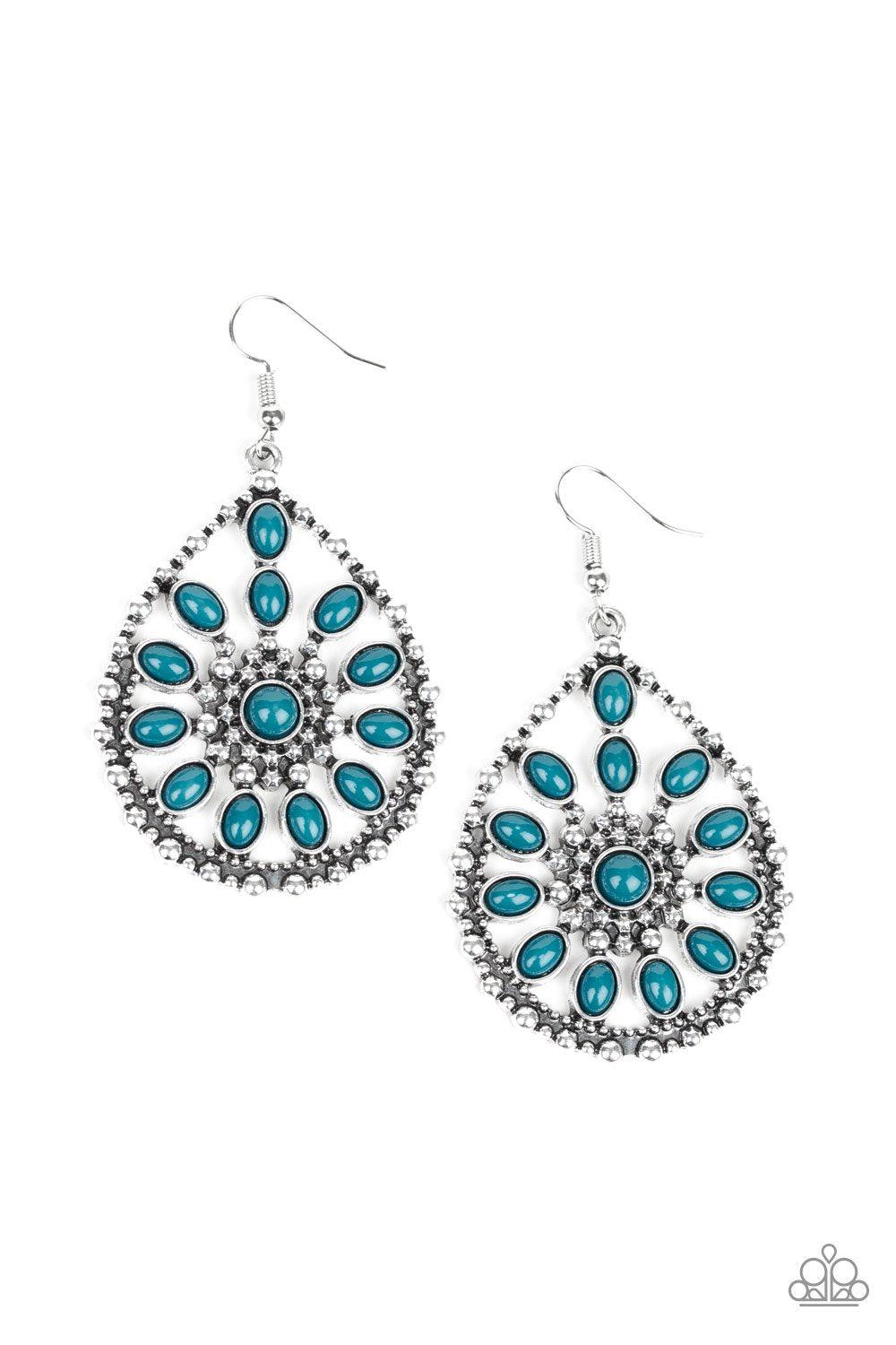 Free To Roam Blue Earrings - Paparazzi Accessories - lightbox -CarasShop.com - $5 Jewelry by Cara Jewels