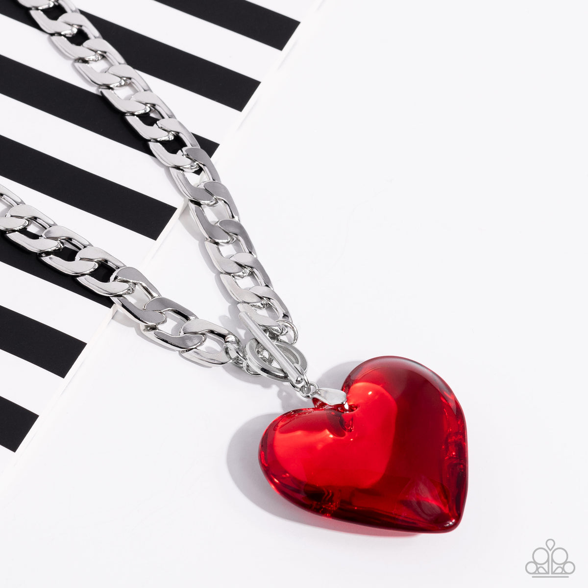 GLASSY-Hero Red Heart Necklace - Paparazzi Accessories