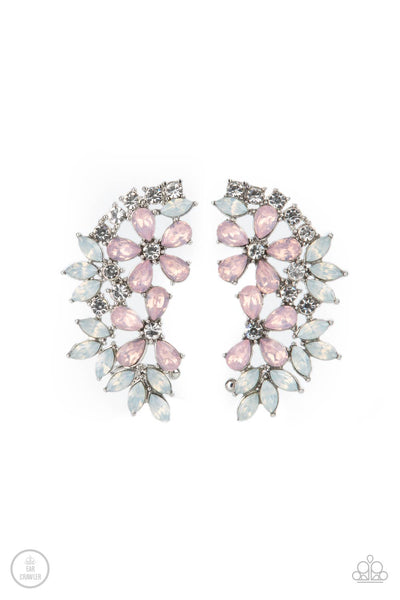 Paparazzi Garden Party Powerhouse Pink Ear Crawler Earrings