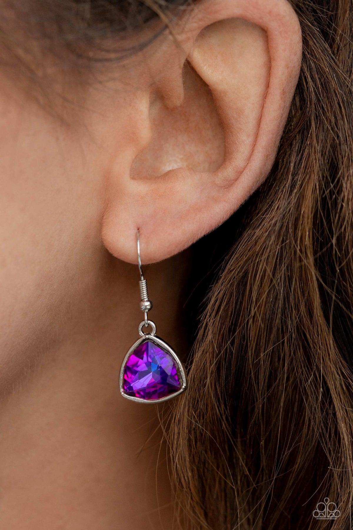 Glittering Geometrics Blue Necklace - Paparazzi Accessories - free matching earrings - CarasShop.com - $5 Jewelry by Cara Jewels
