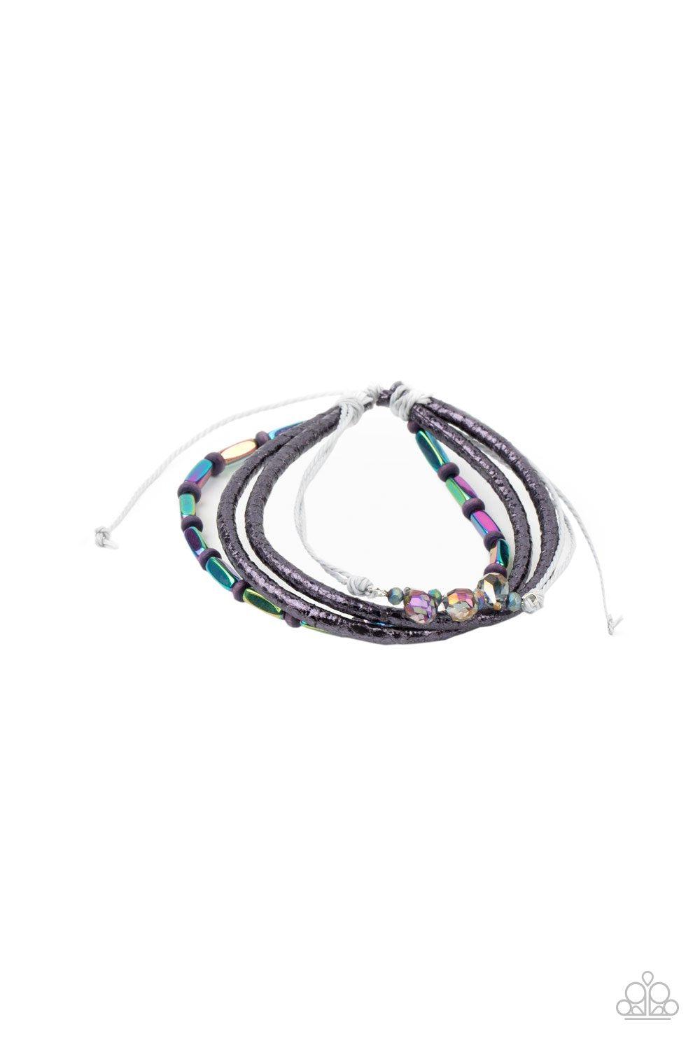 Holographic Hike Multi Oil Spill Urban Bracelet - Paparazzi Accessories- lightbox - CarasShop.com - $5 Jewelry by Cara Jewels