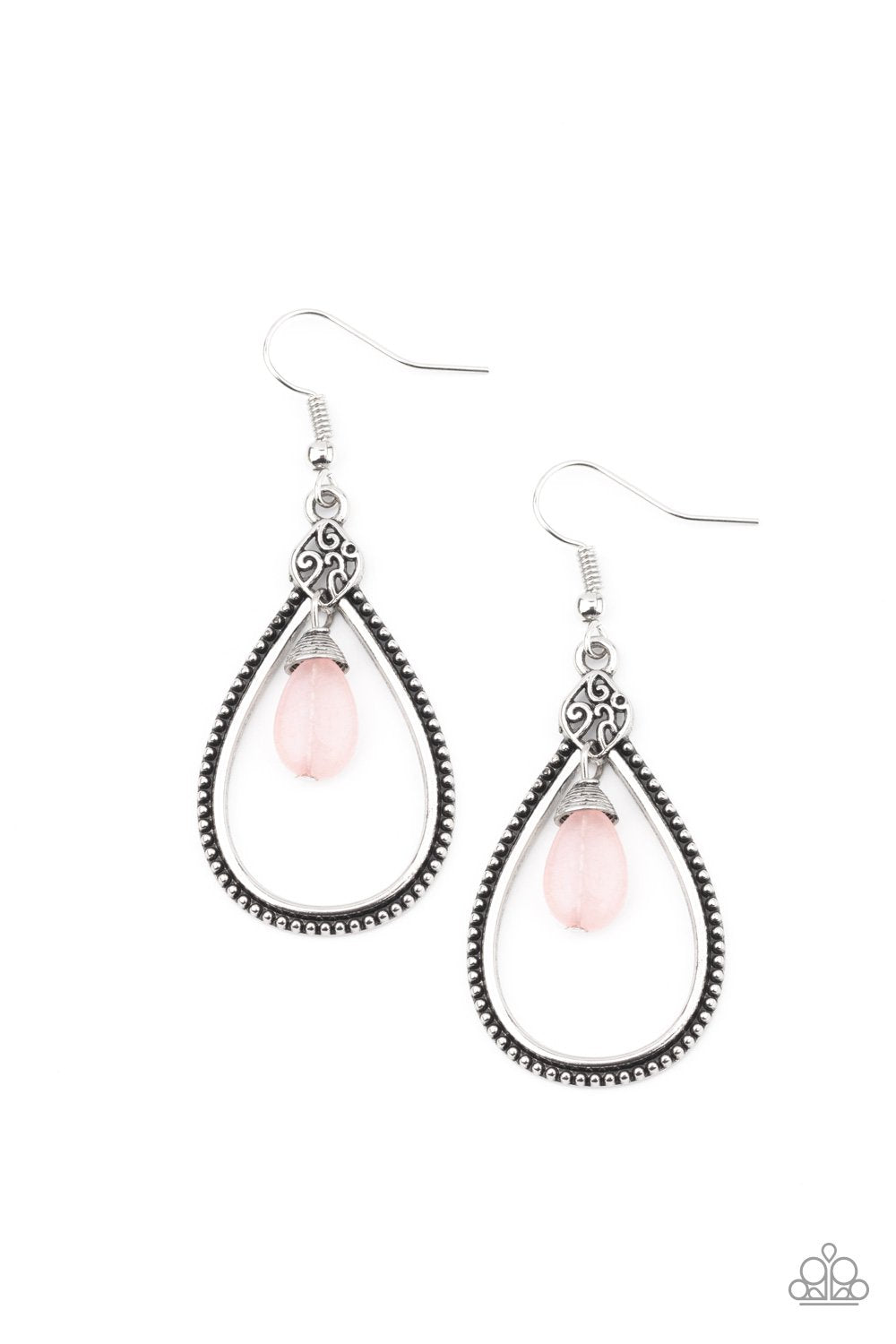 I&#39;ll Believe It ZEN I See It Pink Earrings - Paparazzi Accessories- lightbox - CarasShop.com - $5 Jewelry by Cara Jewels