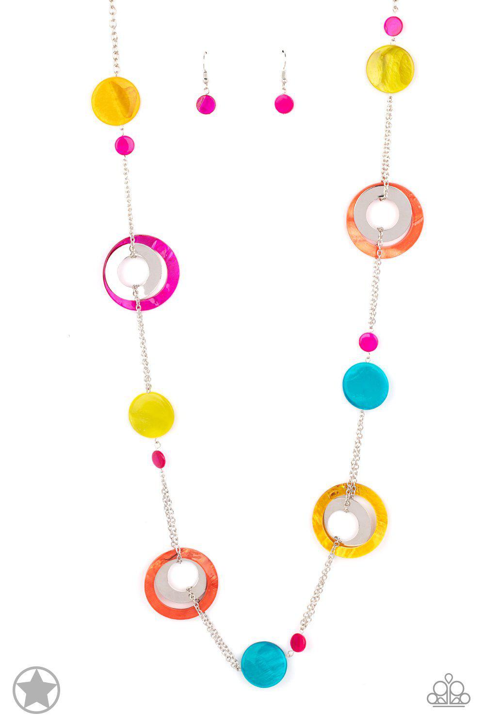 Kaleidoscopically Captivating Multi-color Necklace - Paparazzi Accessories - lightbox -CarasShop.com - $5 Jewelry by Cara Jewels
