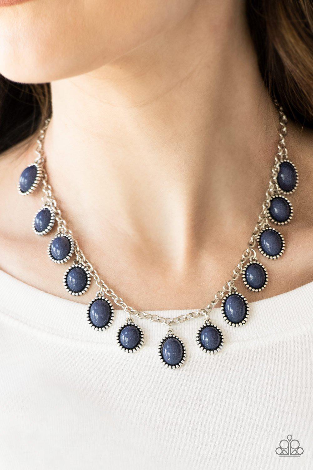 Make Some ROAM! Blue Necklace - Paparazzi Accessories- lightbox - CarasShop.com - $5 Jewelry by Cara Jewels