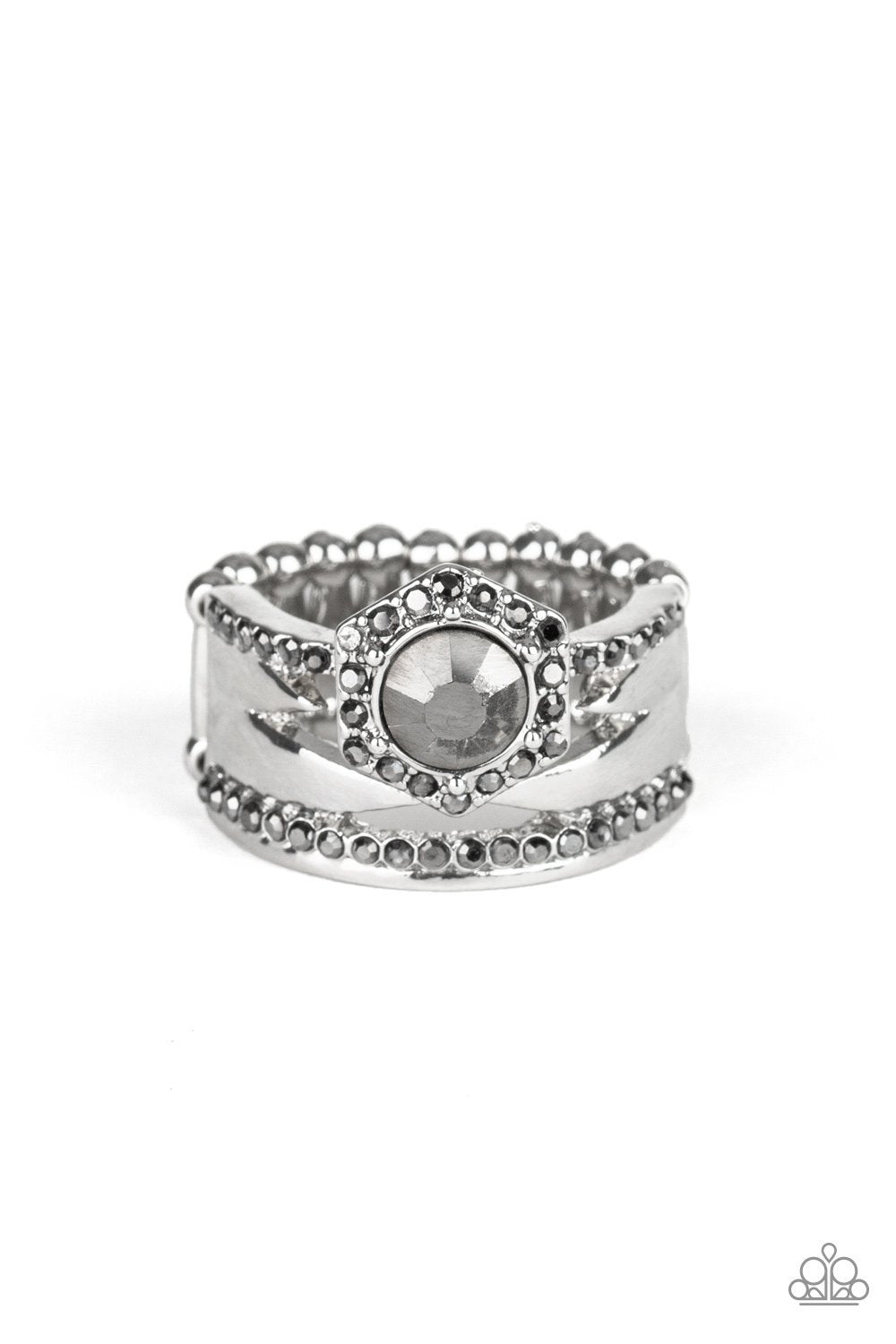 Modern Maven Silver Ring - Paparazzi Accessories- lightbox - CarasShop.com - $5 Jewelry by Cara Jewels