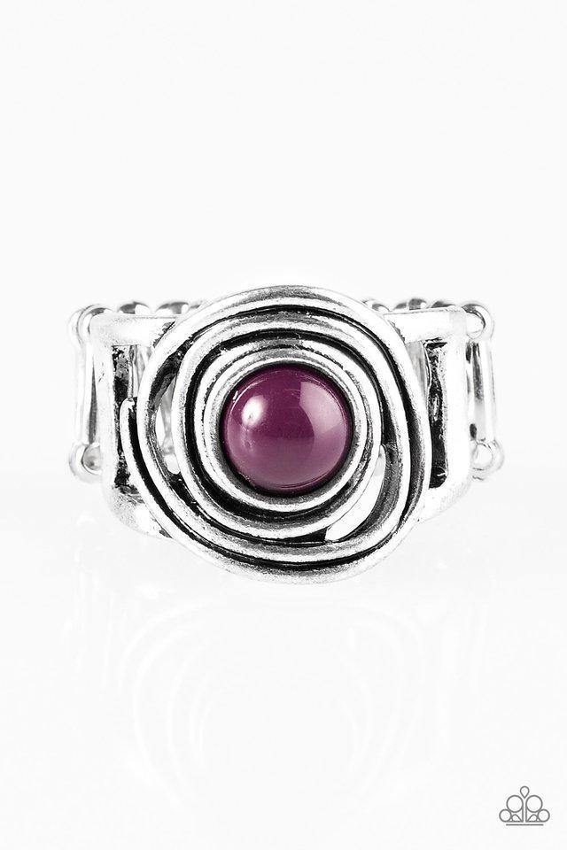 Out of Control Purple and Silver Ring - Paparazzi Accessories - lightbox -CarasShop.com - $5 Jewelry by Cara Jewels