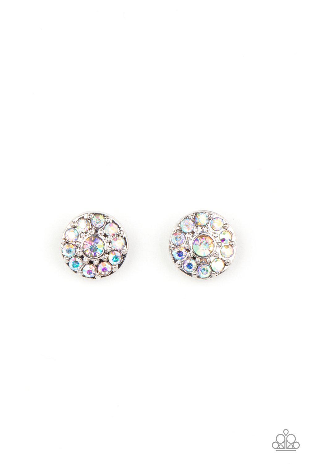Starlet Shimmer Children&#39;s Iridescent Rhinestone Post Earrings v3 - Paparazzi Accessories (set of 10 pairs)- lightbox - CarasShop.com - $5 Jewelry by Cara Jewels