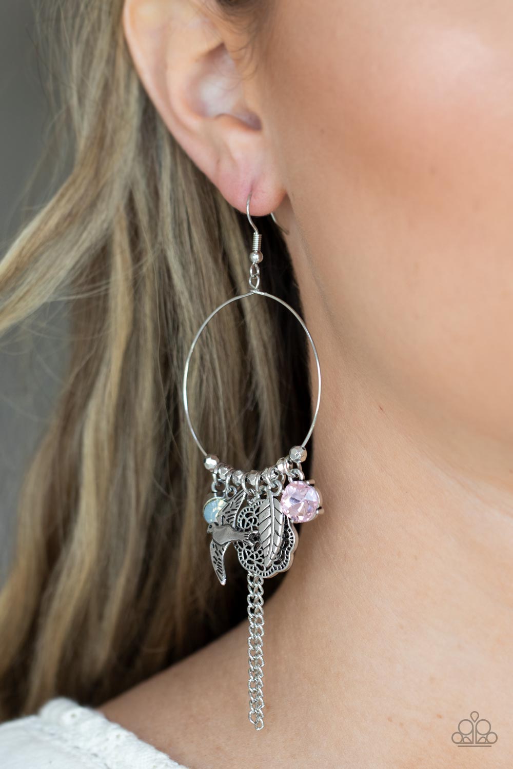 Pink deals earrings paparazzi