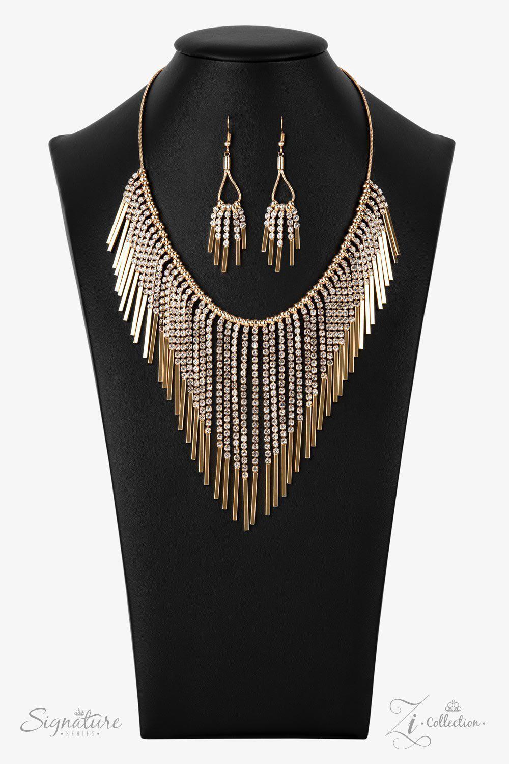 The Amber 2021 Zi Signature Collection Necklace - Paparazzi Accessories - lightbox -CarasShop.com - $5 Jewelry by Cara Jewels