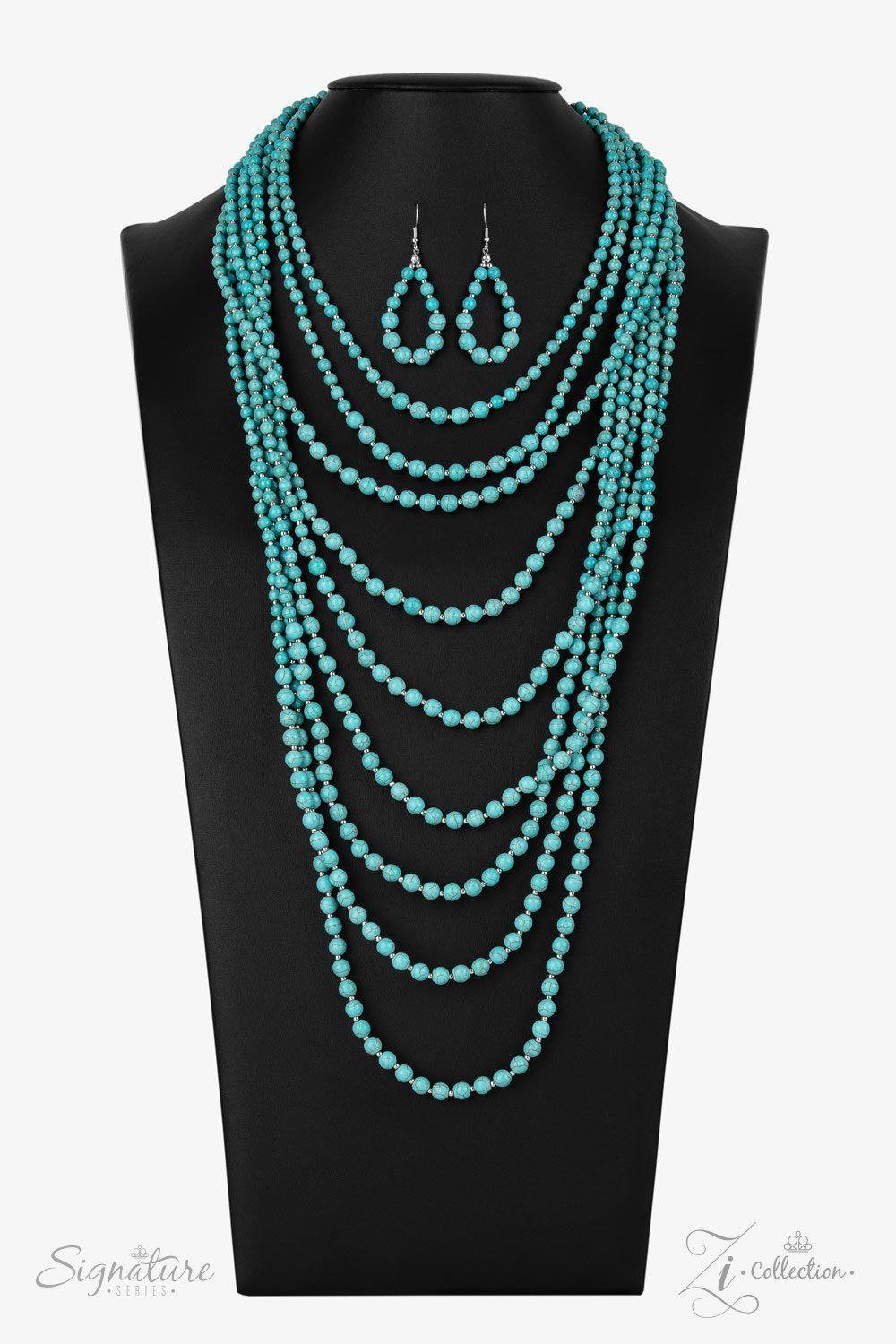 The Hilary 2021 Zi Signature Collection Necklace - Paparazzi Accessories - lightbox -CarasShop.com - $5 Jewelry by Cara Jewels