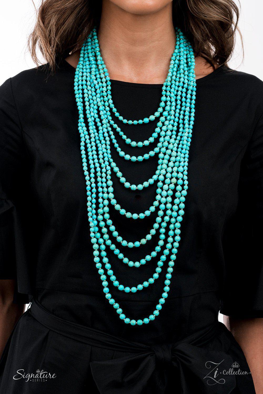 The Hilary 2021 Zi Signature Collection Necklace - Paparazzi Accessories - model -CarasShop.com - $5 Jewelry by Cara Jewels