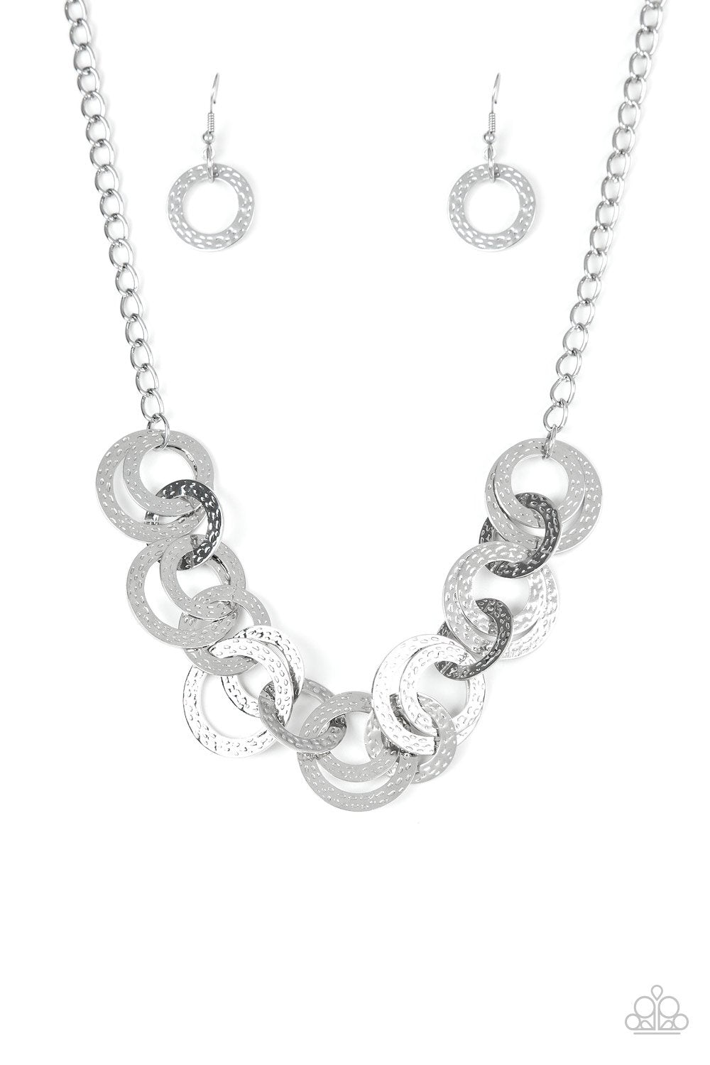 Treasure Tease Silver Necklace - Paparazzi Accessories- lightbox - CarasShop.com - $5 Jewelry by Cara Jewels